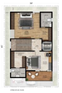 East Facing villa — Terrace Floor plan